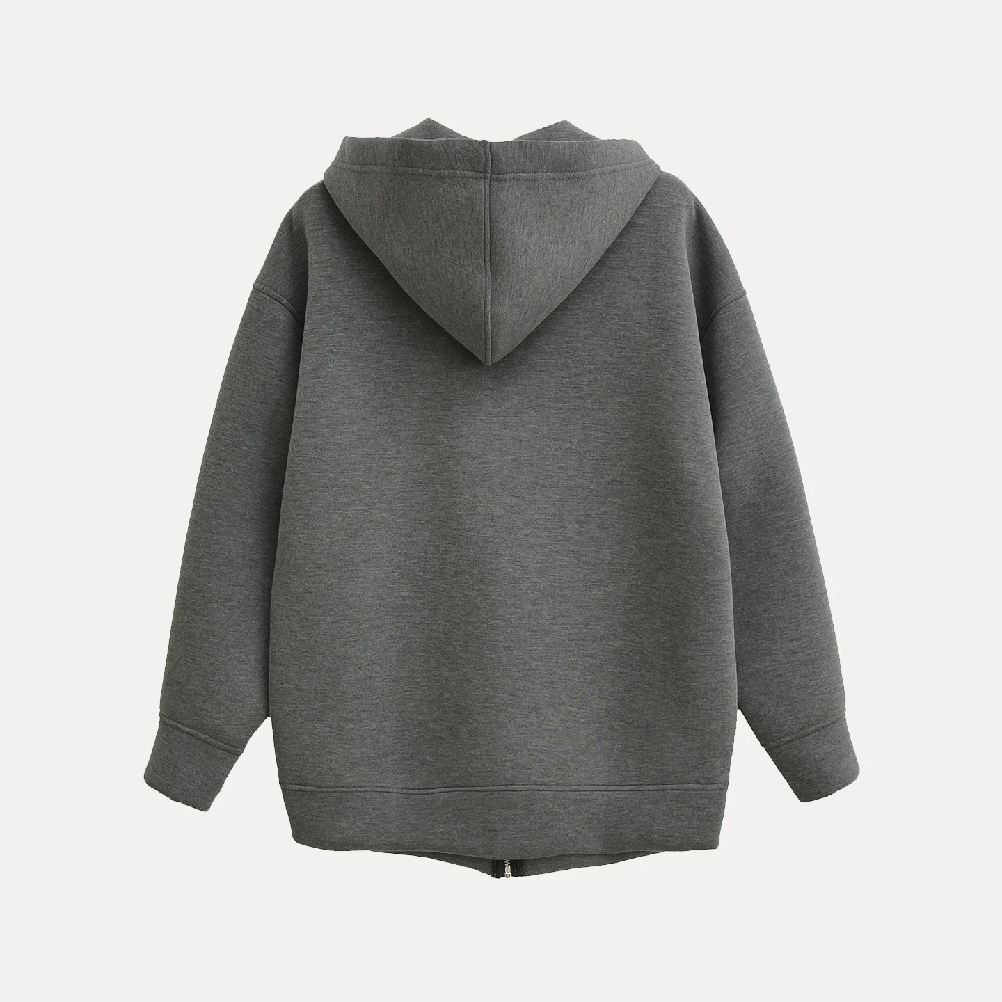 Modna, codzienna bluza z kapturem, zapinana na zamek, szeroka, damska, jesienna, nowość 2025, wygodna, długa bluza dresowa.