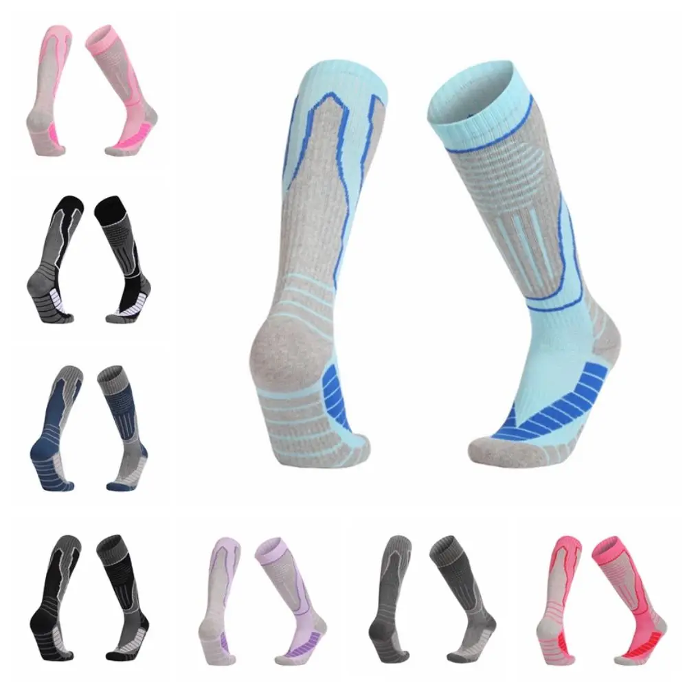 

1 Pair of Sweat Absorption Ski Socks Warm Towel Bottom High Tube Sports Socks High Elasticity Thickened Mountaineering Socks