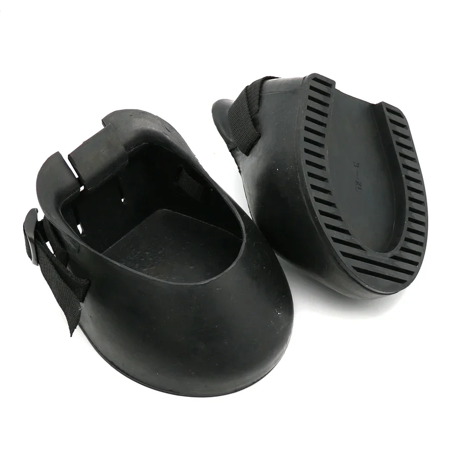 2PCS Non-Slip Rubber Equestrian Horse Shoes Horseshoe Boots Hoofguards Repair Correcting Horse'S Hoof Performance Hoof