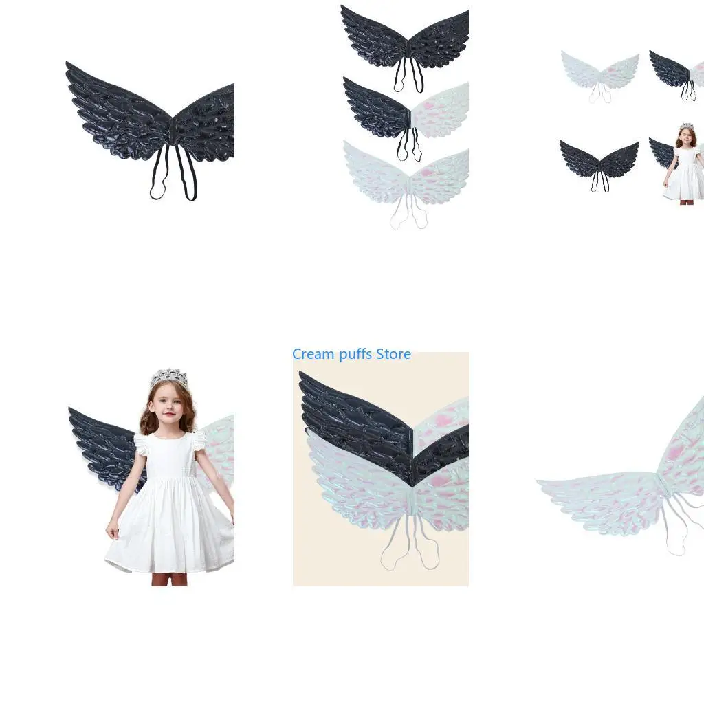 50LE Butterfly Wing Halloween Fairies Wing Costume for Women Girl Halloween Cosplay