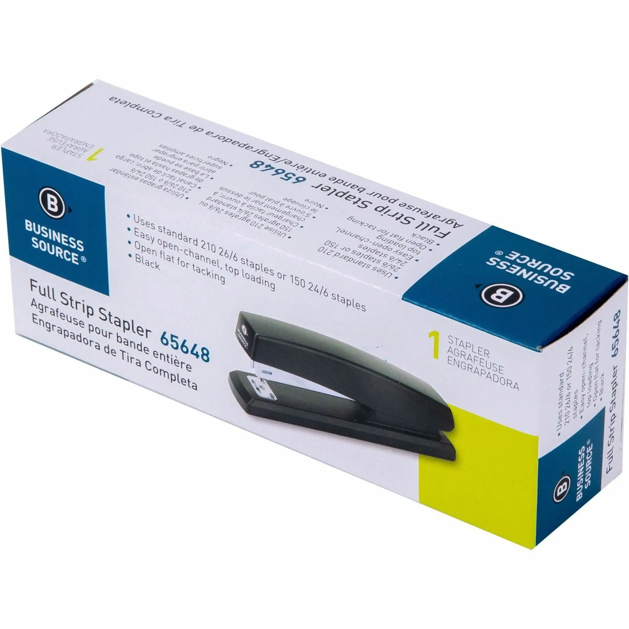 

Half-Strip Stapler 20 Sheets Capacity - 105 Staple Capacity - Half Strip - Black
