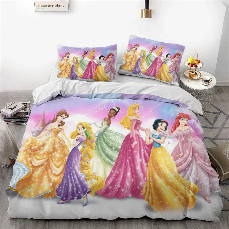 Parure de lit de princesse douce pour filles, belle couverture de athlon, décor de chambre à coucher, taille double, reine, cadeau pour enfants