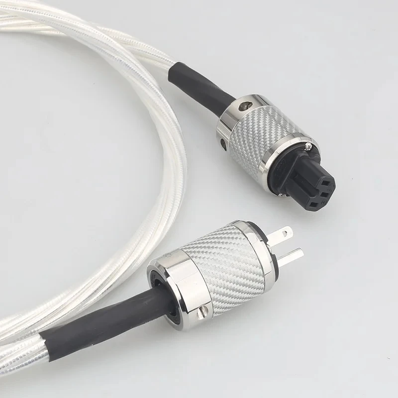 

Original Nordost Odin2 7N silver-plated flagship power cable 7 15AWG solid core conductors with Furutech carbon fiber NCF plug