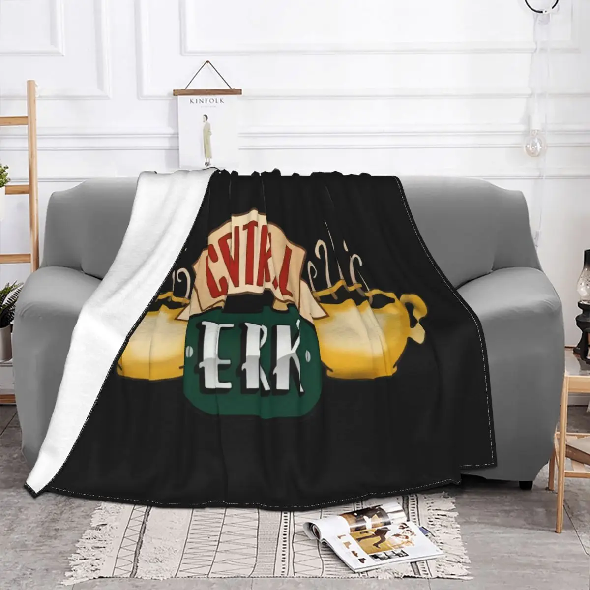 Friends Central Perk Women Men Middle Aged Creative Hip Hop Pure Teenage Novelty Creative Design New Print Throw Blanket