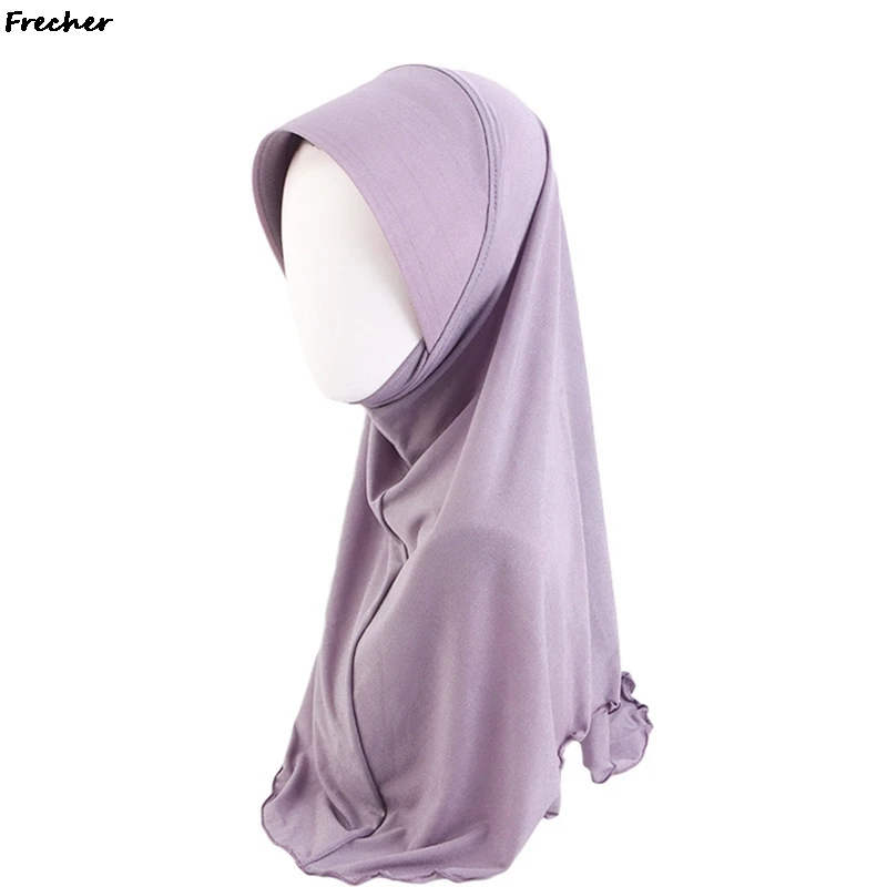 Fashion Women Muslim Hijab Satin Headwraps Comfortable Long Headscarf Soft Turban Africa Headband Summer Shawl Bandana Foularf