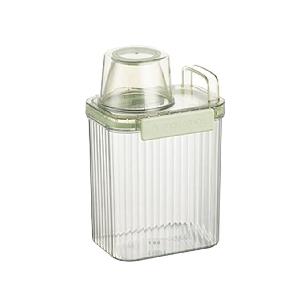 

Large Capacity Cereal Containers with Measure Cup with Handle Moisture-proof Plastic Sealed Jar High Sealing Performance