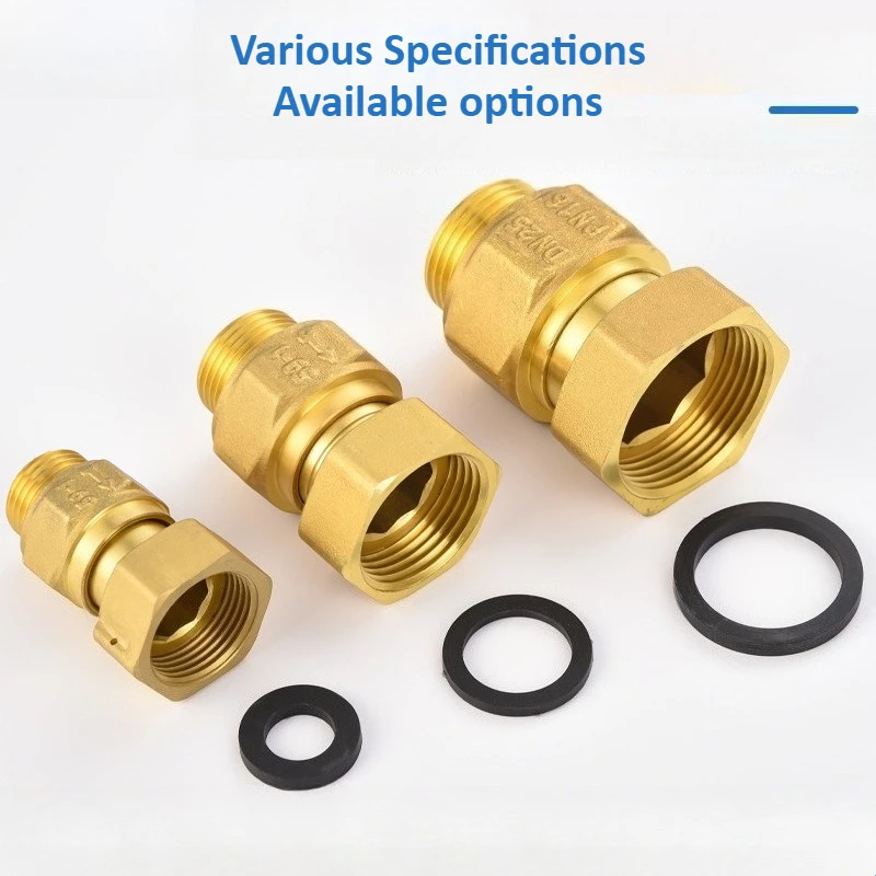 

Brass Check Valve Union Fitting One-Way One-Way Water Meter Check Valve Female and Male Threaded Reverse Expandable Copper
