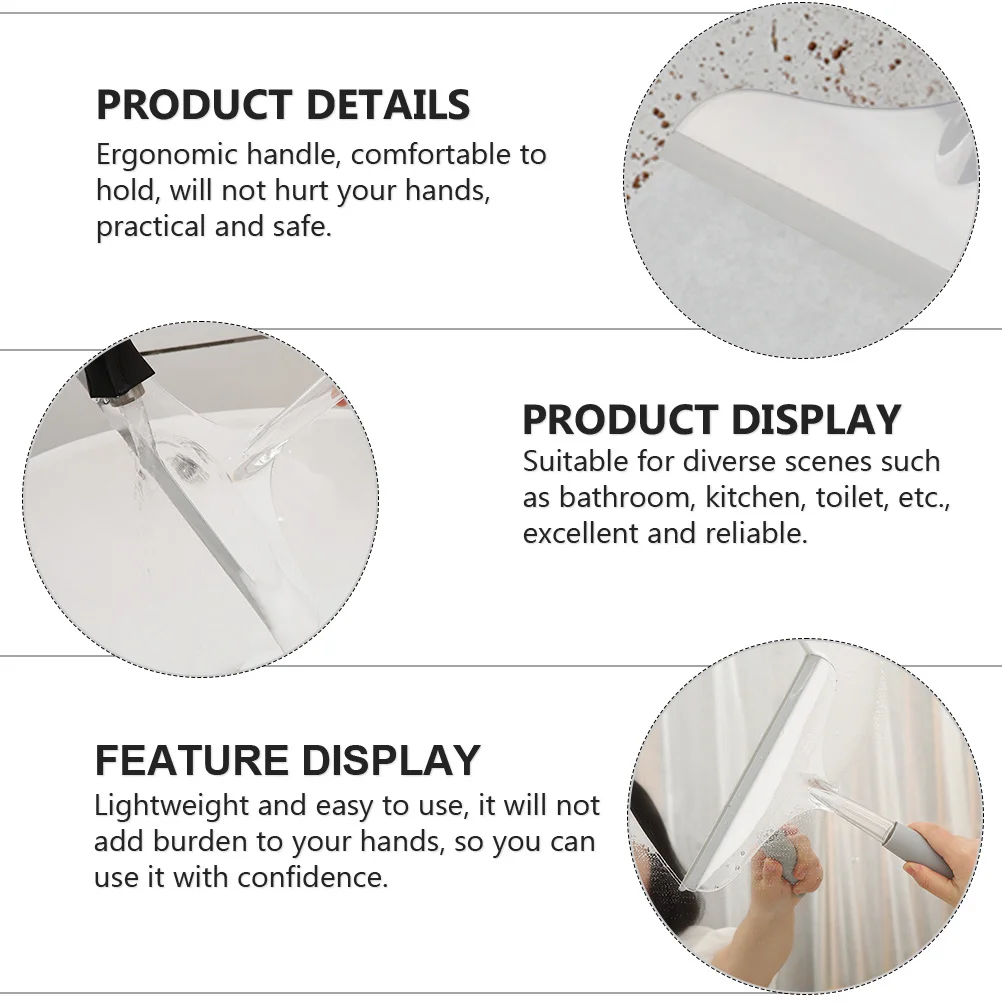 

Lightweight Window Squeegee for Glass Mirror Screen Water Scraper Easy to Use Comfortable Handle Suitable Car Windshield Shower