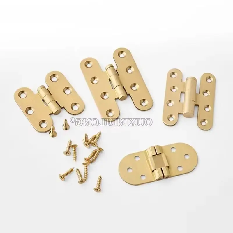 HOT 20PCS Solid Brass Invisible Hidden Furniture Door Hinges Cupboard Wardrobe Closet Cabinet Door Hinges+Screws