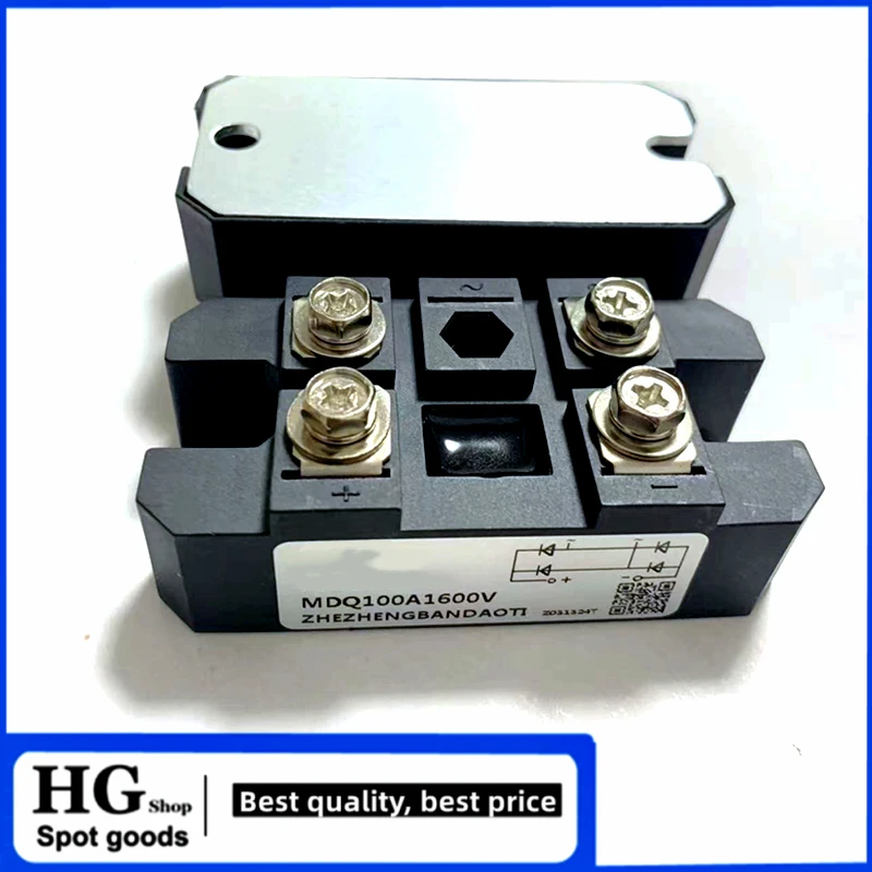 MDQ100A 1600V  Single Phase Bridge Modules MDQ100A-16 100A Amp 1600V 1-Phase Diode Rectifier Radiator