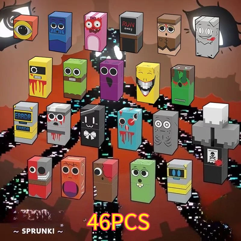 Sprunki Magnetische bouwsteenspeelgoedset Kubusdoos DIY Zintuiglijke puzzelbouw Educatief speelgoed voor kinderen Collectiemodel Cadeau