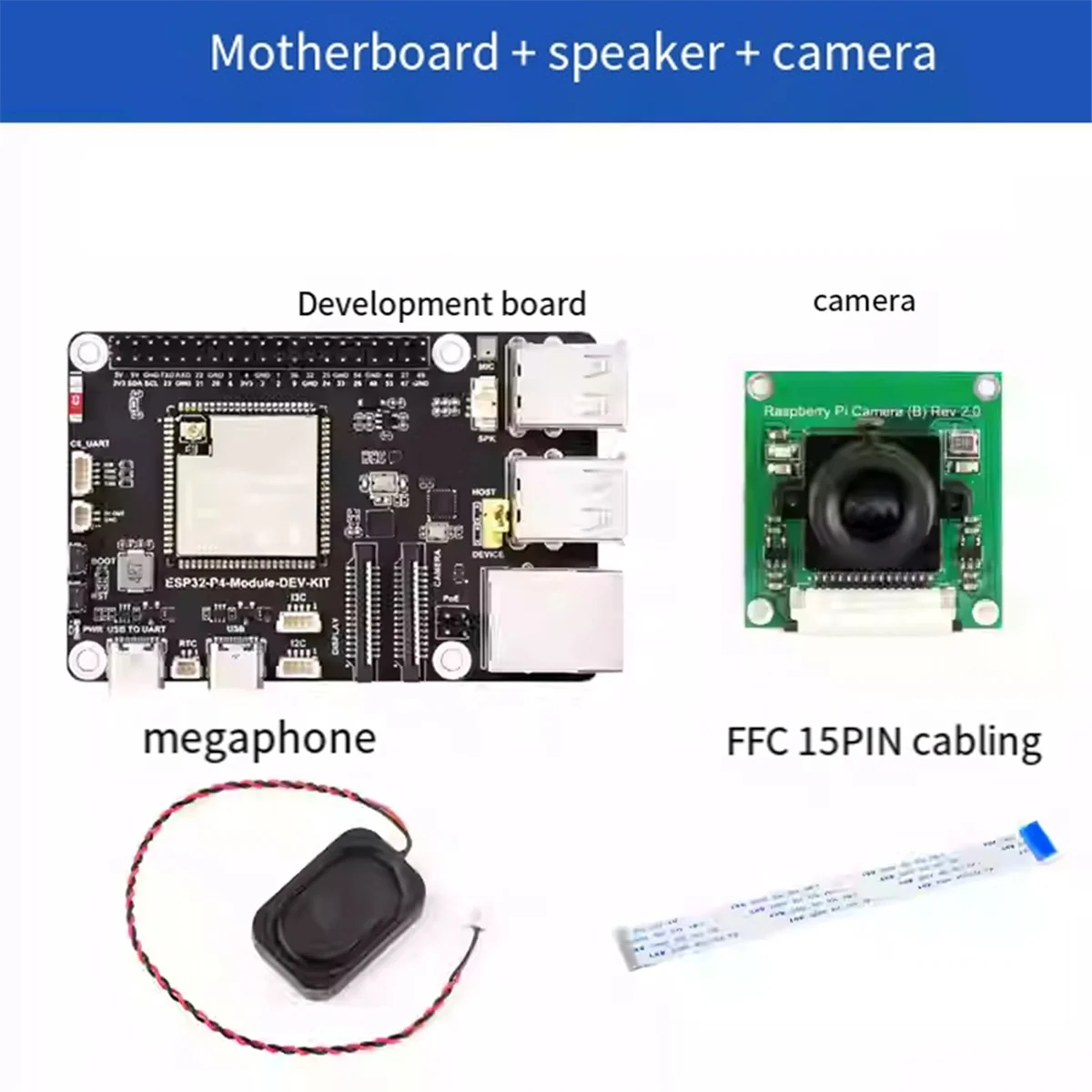 New ESP32-P4-Module Development Board with 5MP OV5647 Camera Speaker Supports for Wi-Fi6/BLE POE Interface