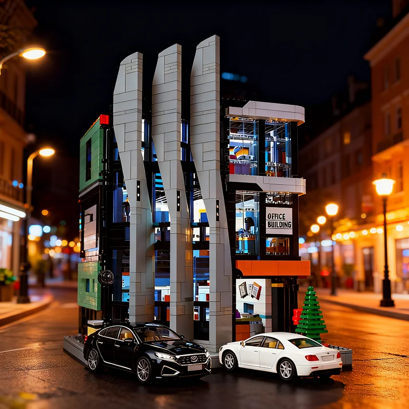 3828PCS Kinder Puzzle Bausteine Spielzeug Büro Gebäude MOC Modell Blöcke Kreative Street View Haus Montage Ziegel Spielzeug Geschenke