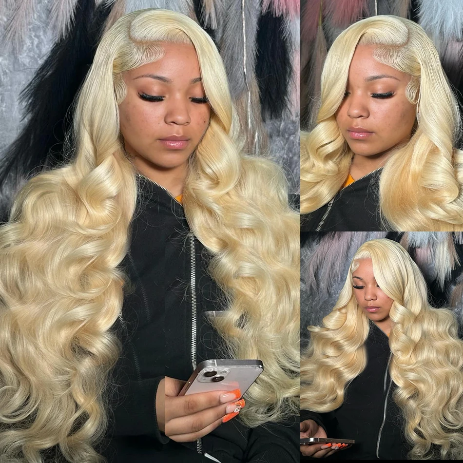 613 Honey Blonde 13x6 HD Transparent Lace Front Human Hair Wigs For Women 30 32 Inch Body Wave 13x4 Lace Frontal 5x5 Closure Wig