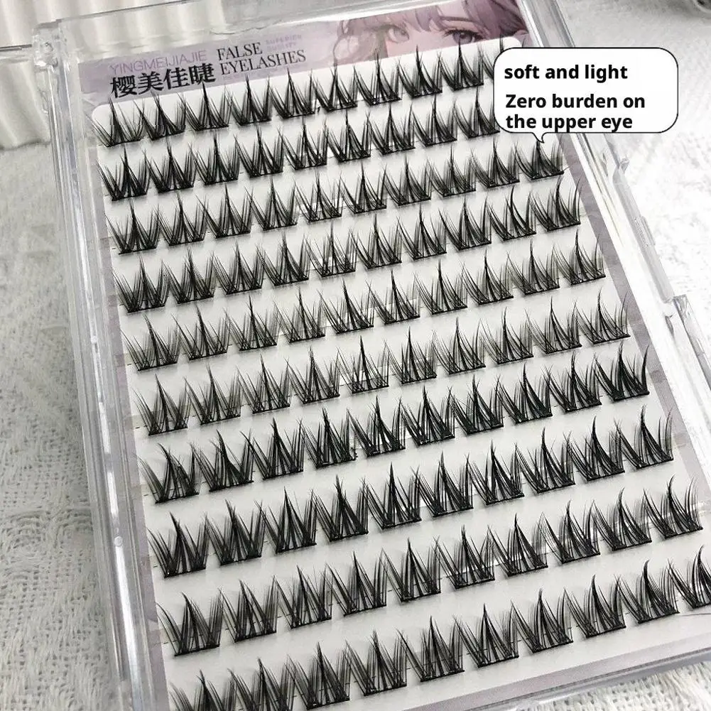 Large Capacity Self-Adhesive Glueless False Eyelashes Fluffy Fox Eye Natural 3D Volume Lashes Reusable Easy Removal Set 2026
