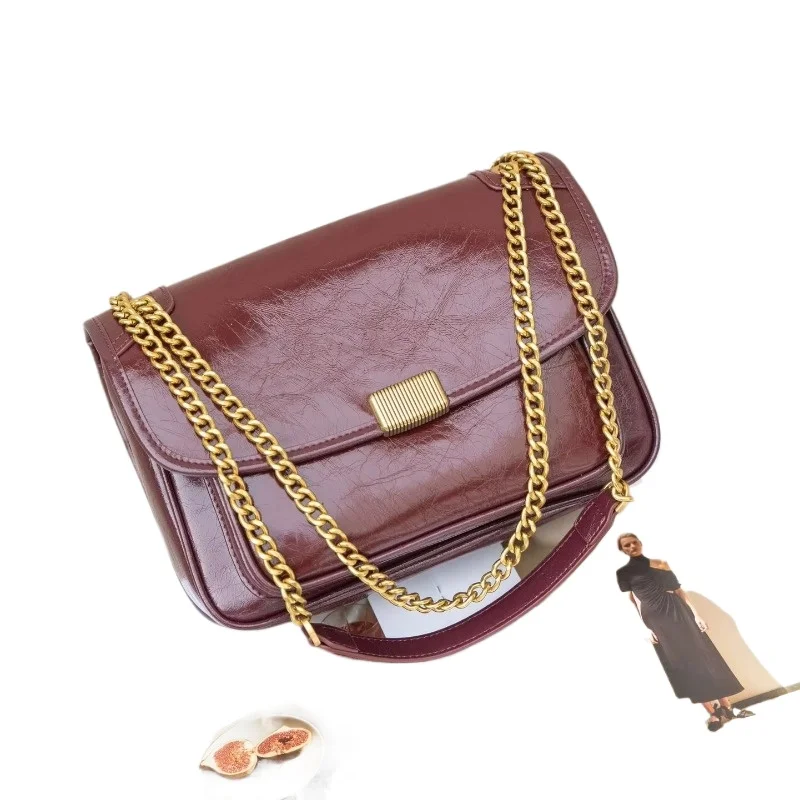 Luxury Handbags Female Crossbody Bags Tofu Small Square Shoulder Bag Women Bags New Fashion Genuine Cowhide Leather Satchel