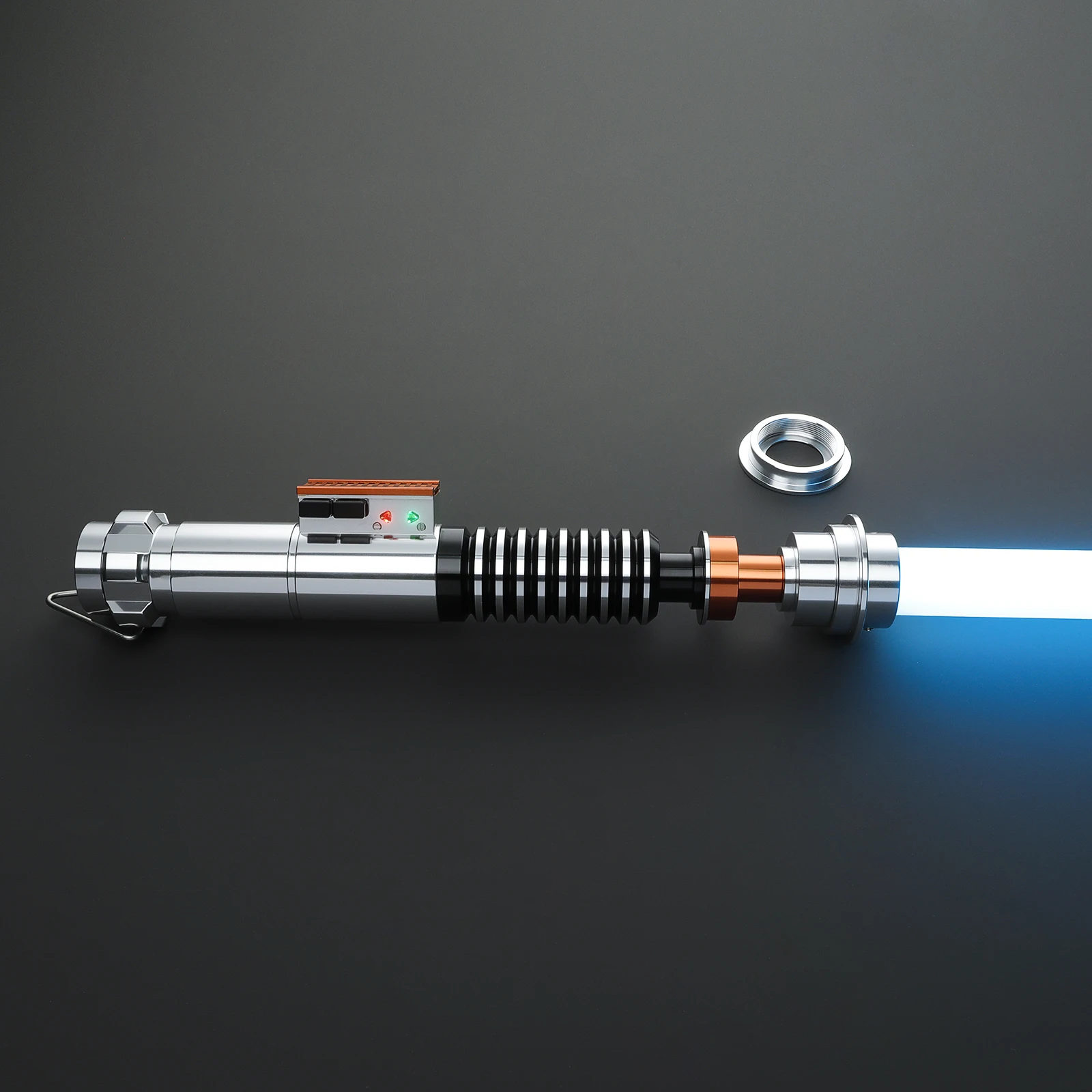 DamienSaber Luke Lightsaber Heavy Dueling Light Saber Sensitive Smooth Swing Metal Handle Laser Sword Bluetooth with 34 Fonts