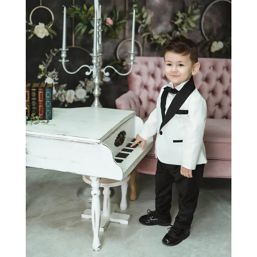 Fashion Boy Suits High Quality 2 Pieces Single Breasted Shawl Lapel Children Sets Party Wedding Tuxedo Slim Kids Clothes