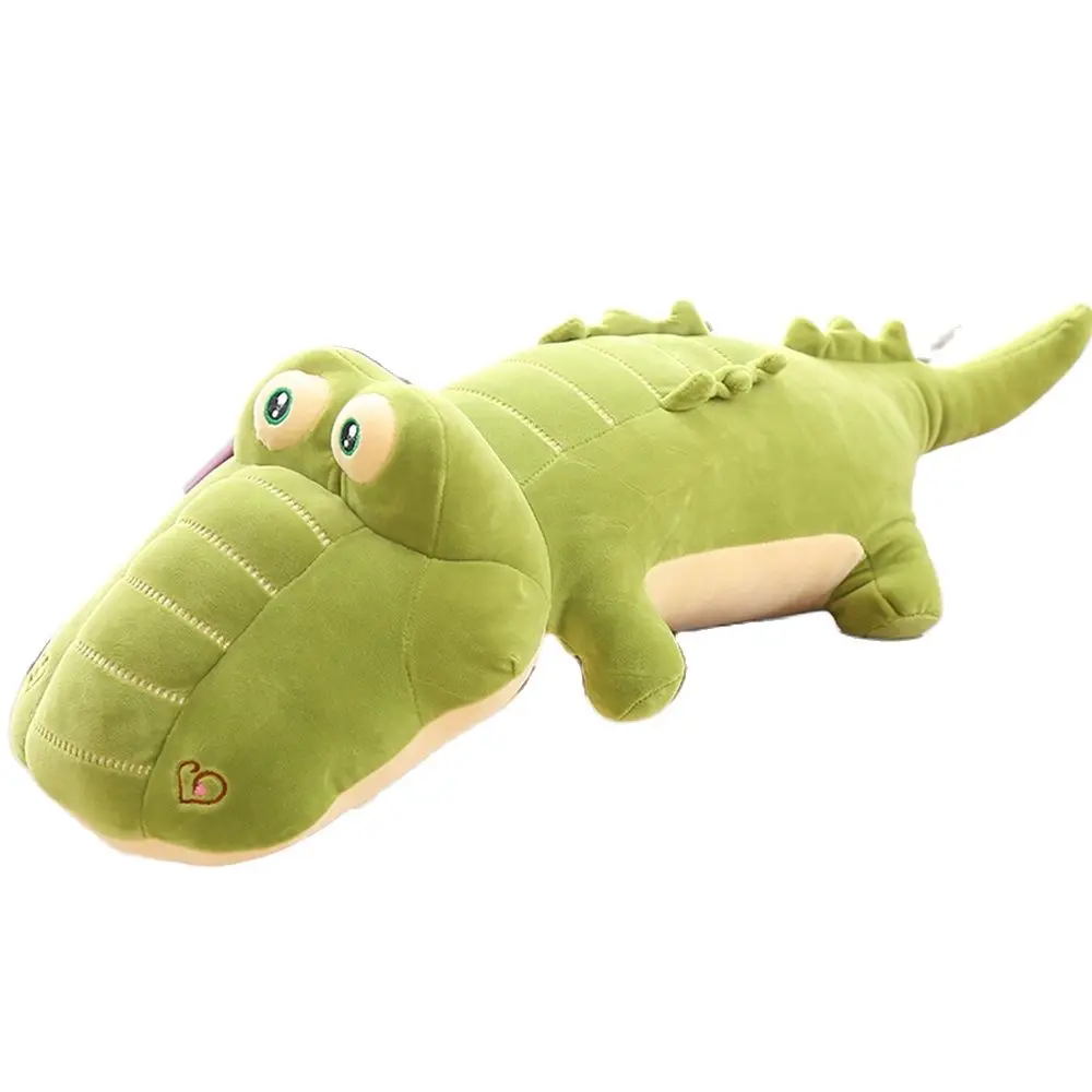 40CM Super Soft Crocodile Hair Stuffed Velvet Toy Green Pillow Full Doll  Jungle Giant Alligator Kids Anime Birthday Gift