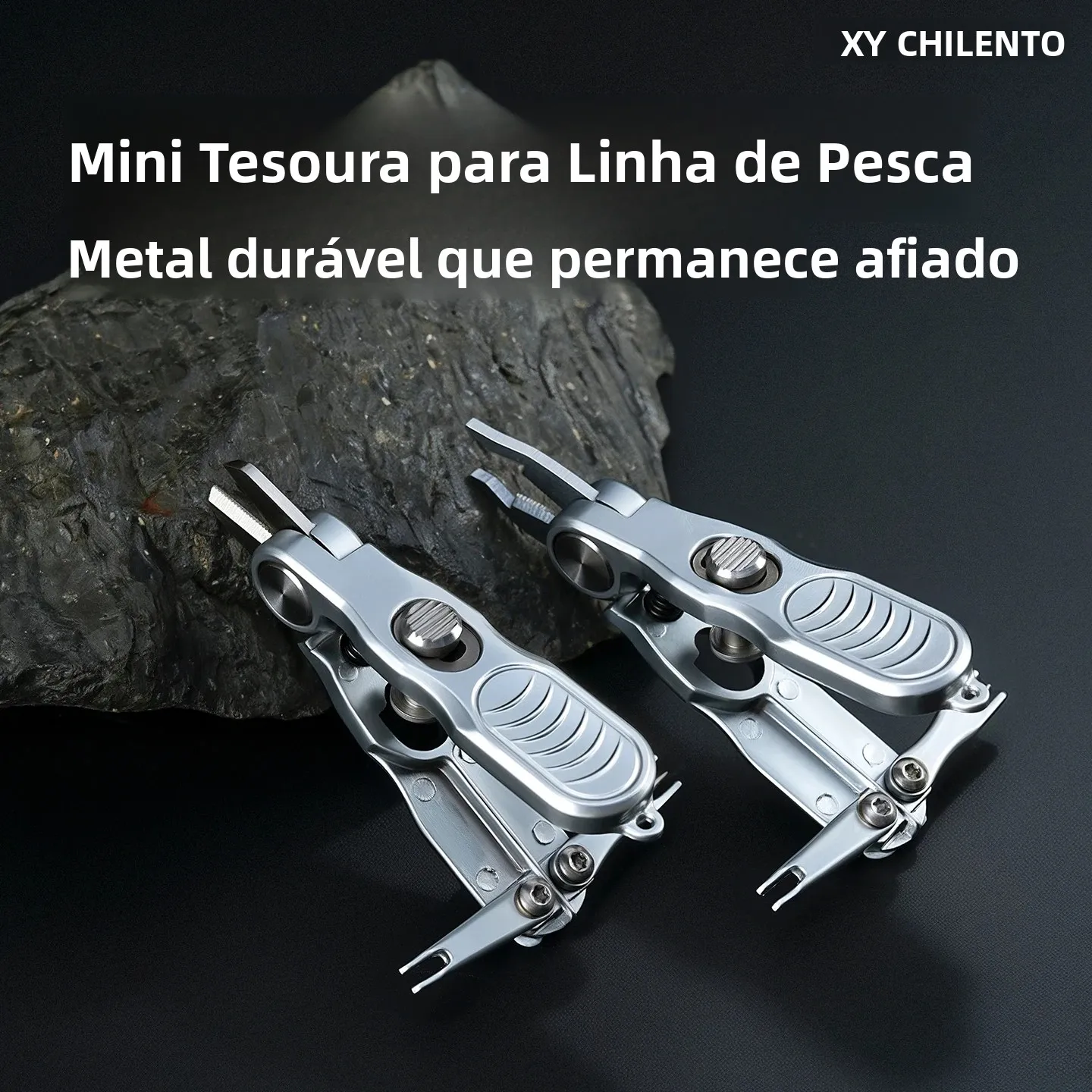 Tesoura de Pesca Mini Multifuncional CHILENT, Alicate Portátil de Aço Inoxidável para Cortar Linha PE/Carbono, Ferramenta de Pesca