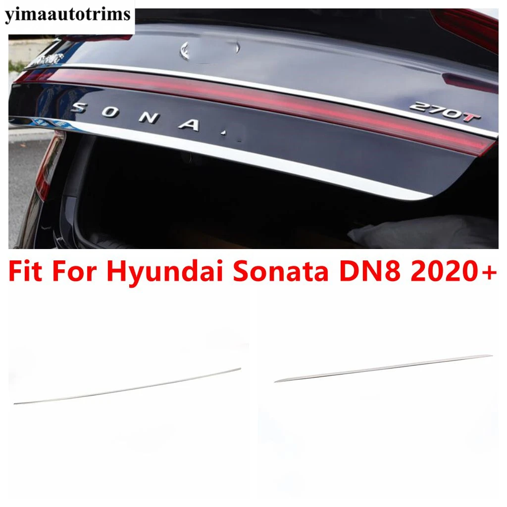 

Stainless Steel Rear Trunk Tail Gate Molding Door Handle Strip Decoration Garnish Cover Trim For Hyundai Sonata DN8 2020 - 2023