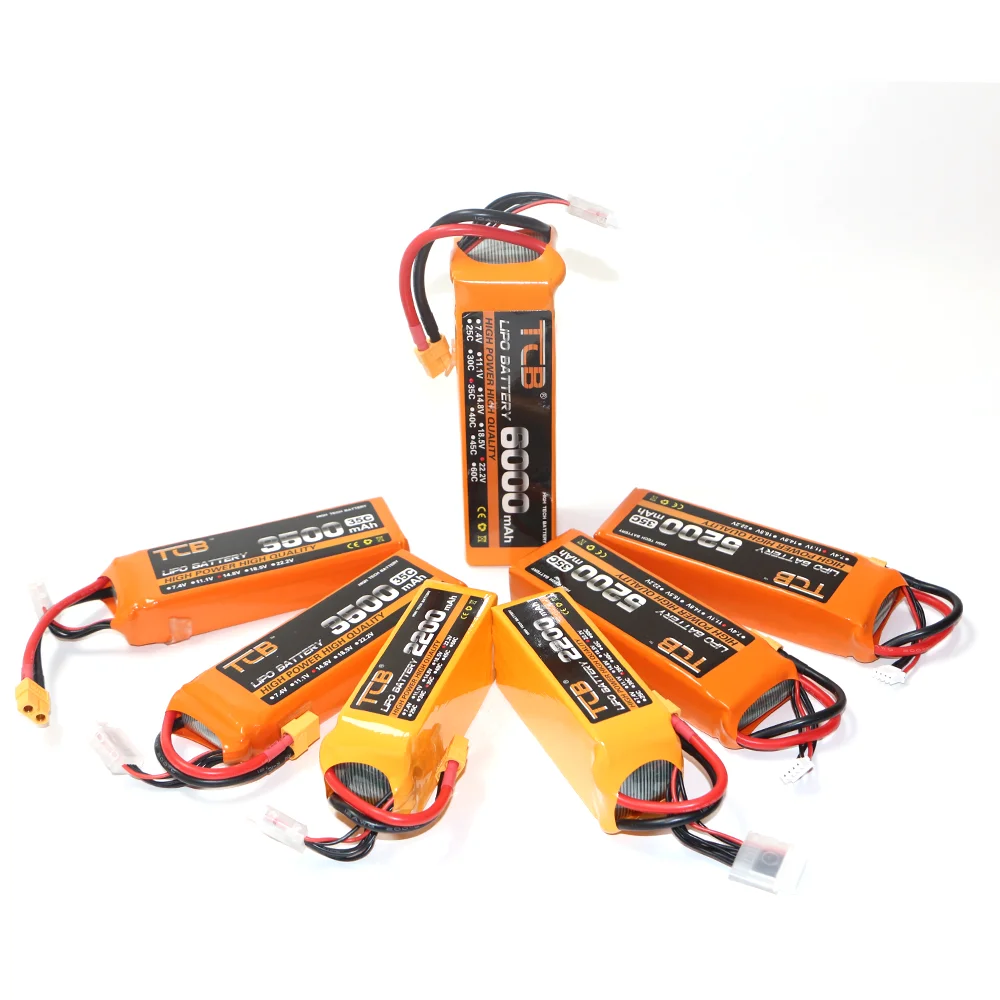 LiPo 2S 7.4v 1300mAh 2200mAh 3300mAh 4500mAh 6000mAh 25C 35 C 60C per RC aereo Drone auto elicottero 2S LiPo