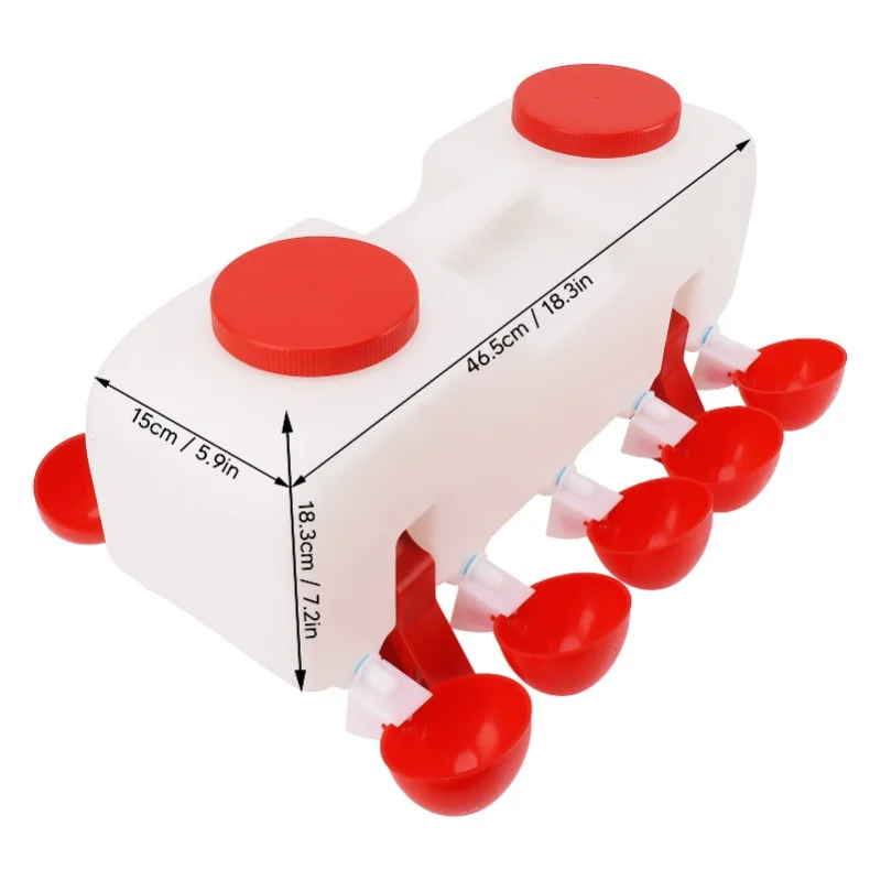 10L Chicken Waterer Semi Automatic Poultry Water Feeder Chicken Coop Accessories For Ducks Goose