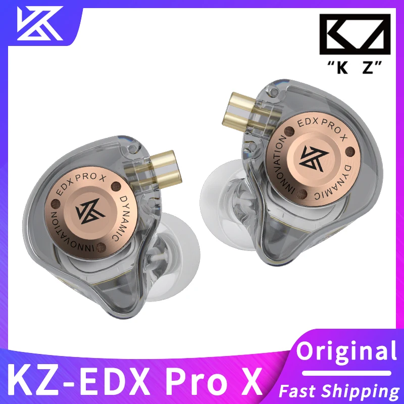 Original KZ EDX Pro X/PRO/Lite Dynamic Drive Earphone Hifi Heavy Bass Music Sport Earbuds In Ear Noise Cancelling Wired Headsets