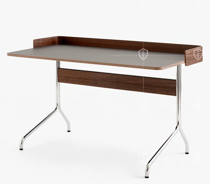 

Simple and modern Italian style desk, office desk, small unit, stainless steel, Nordic minimalist