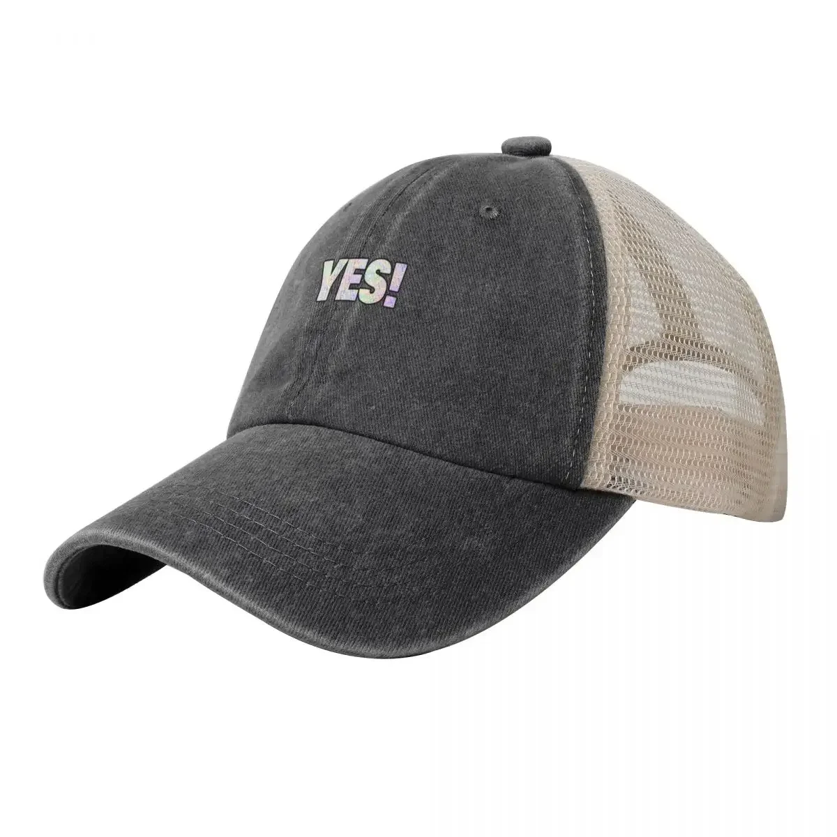 

The Word Yes Marble Unicorn Design That Says Yes Use This Design To Testify The Word Pun Typography Baseball Cap