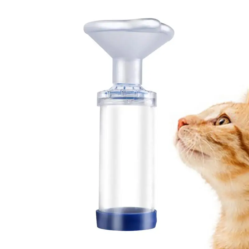 Handheld Inhaler Spacer Effective Low Resistance Inhalation Valve Light Weight Inhaler Chamber For For Cats And Dogs Pets