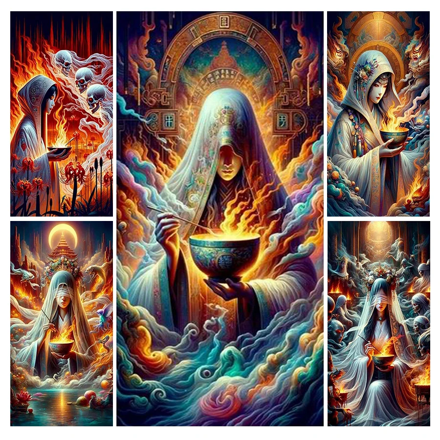 New Arrival Diy Diamond Painting Large Size God And Goddess Full Drill Mosaic Embroidery Kits Rhinestone Picture Wall Decor