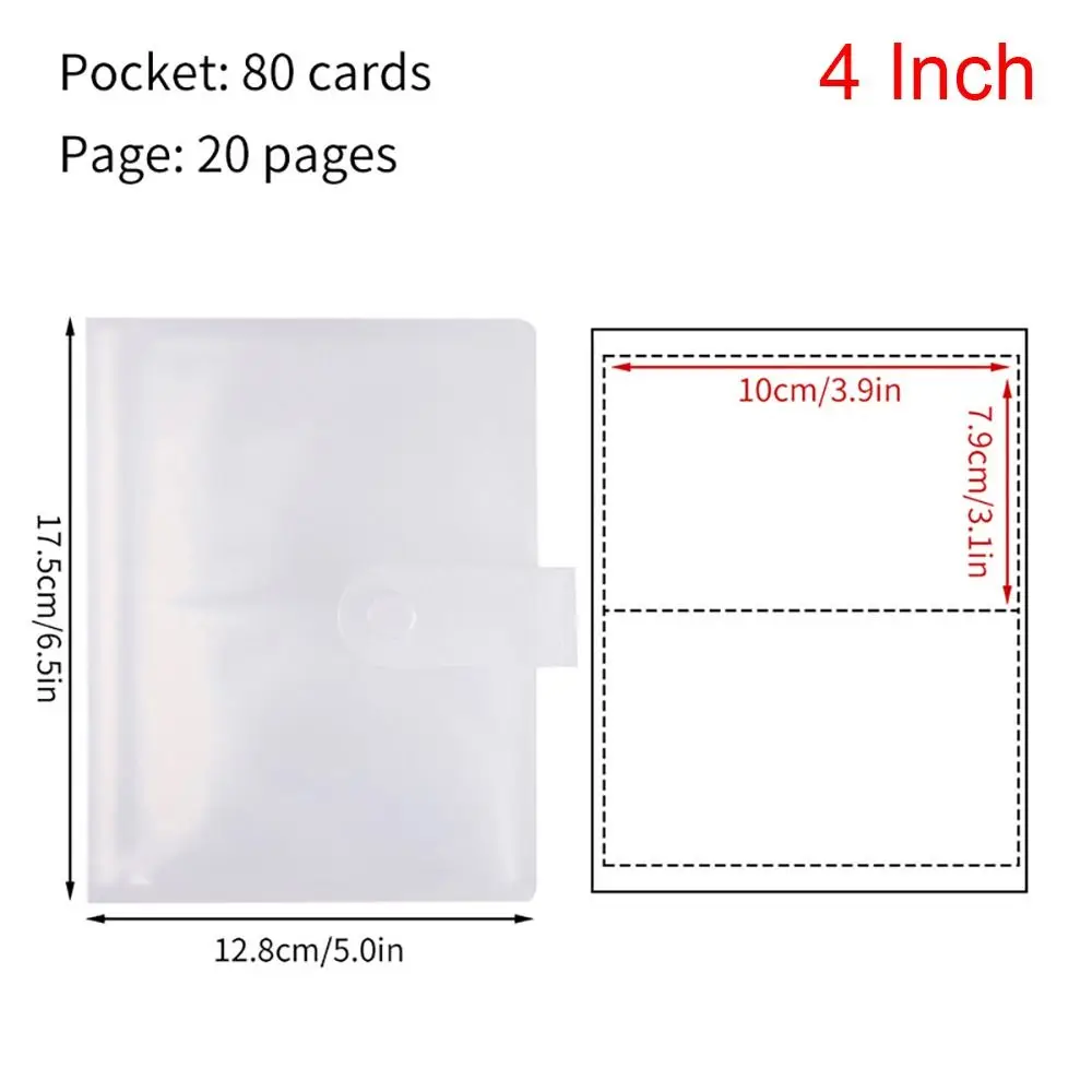 Creative Collect Book Photo Album 80/160 Slots PVC Picture Card Holder Transparent 3/4/5/6 Inch Photocard Holder Idol Star