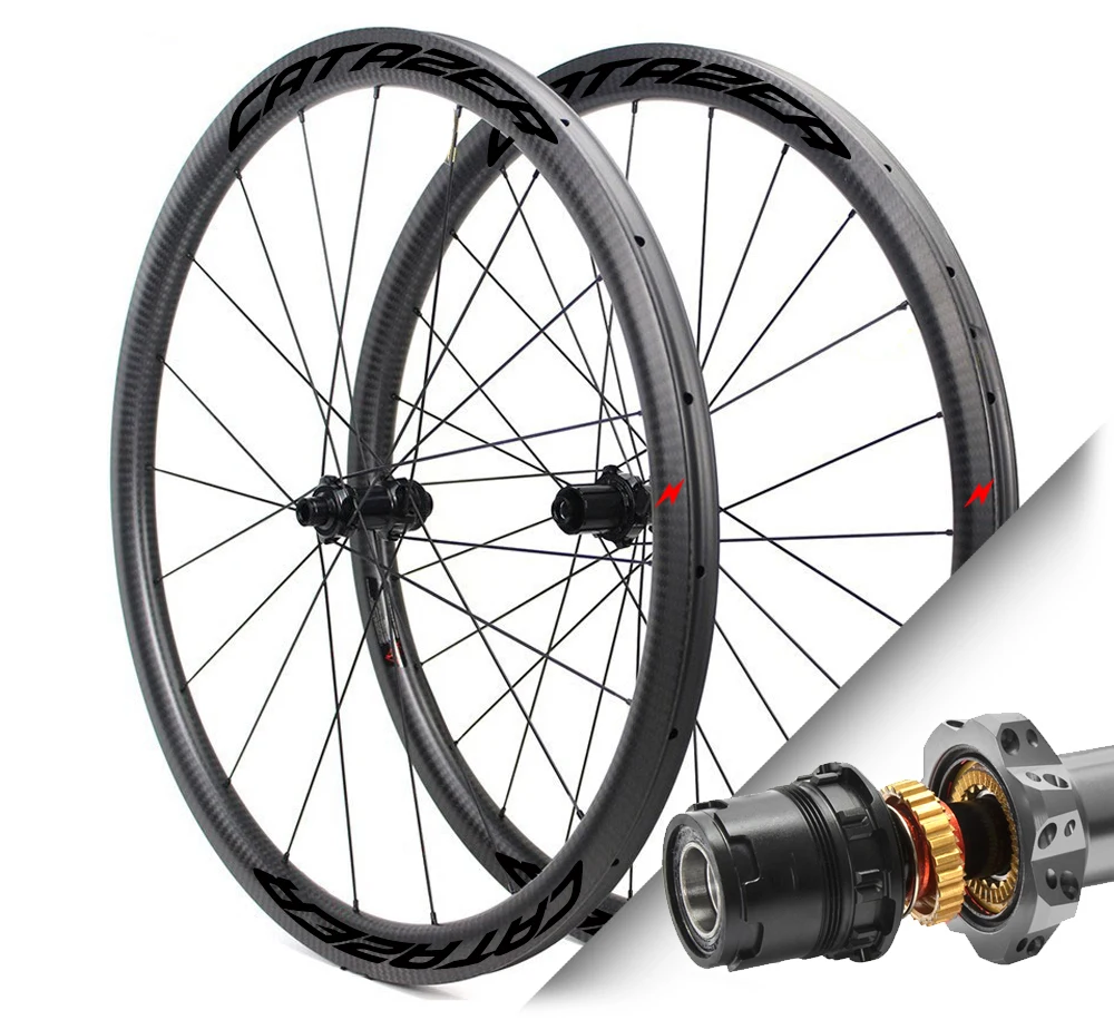 

700C 30/35/38/40/45/50/55/60/88mm Carbon Fiber Road CX Disc Brake Wheelset Gravel Wheels Bike Wheelset 1 Pair