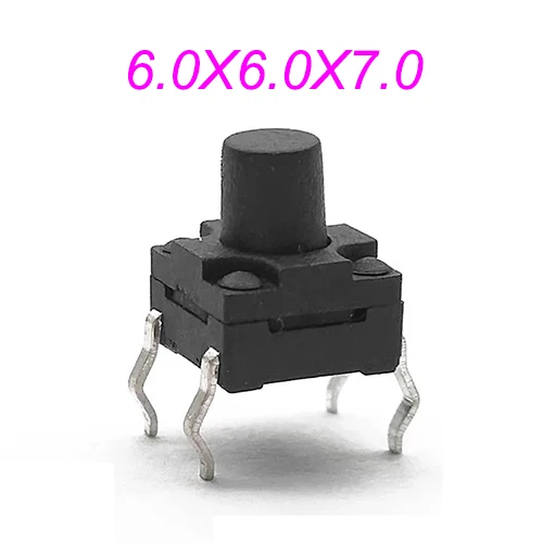 20PCS Sealed Waterproof 6x6mm H=4.3/4.5/5/5.5/6/6.5/7/8/9/10/11~15MM 4Pin DIP Key Button Momentary Tact Button Switch 4Pin DIP