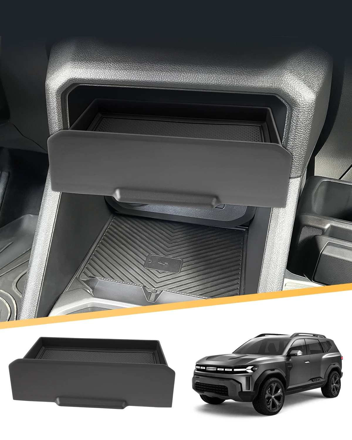 LFOTPP Car Central Storage Box for Dacia Duster 3 2024 2025 2026 Central Control Container Auto Dacia Duster 2024 Accessories