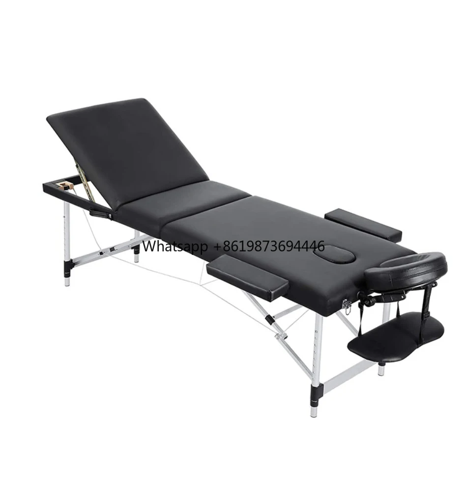 3 section Aluminum Metal Massage tables&beds beauty salon massage table spa bed folding table facial portable massage bed