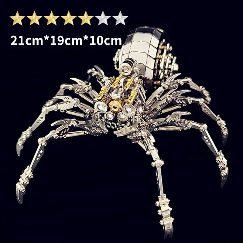 Rompecabezas 3D Animal Spider King modelo Metal escorpión rompecabezas DIY montar juguetes Kits de montaje mecánico