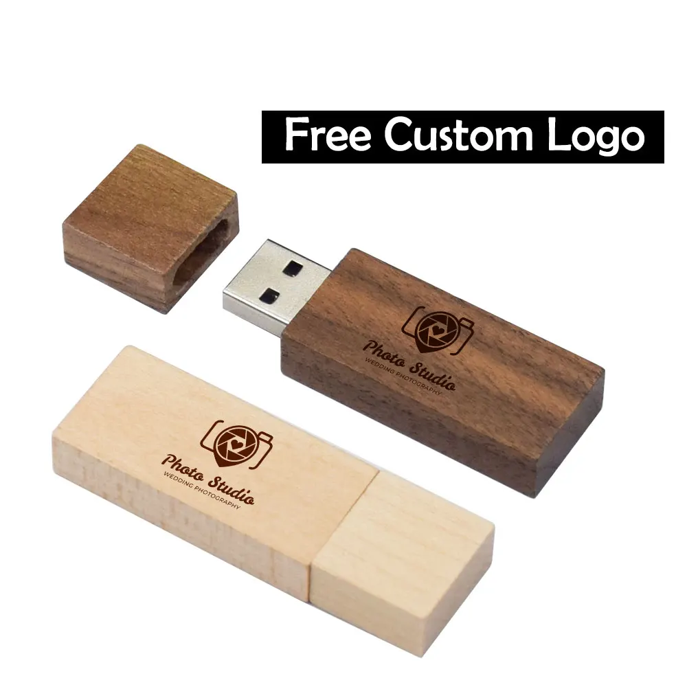 10pcs/lot USB Flash Drive 2.0 (free Custom LOGO) Wooden Pendrive 4GB 8GB 16GB Pen drive 32GB 64GB 128GB Memory Stick Gift