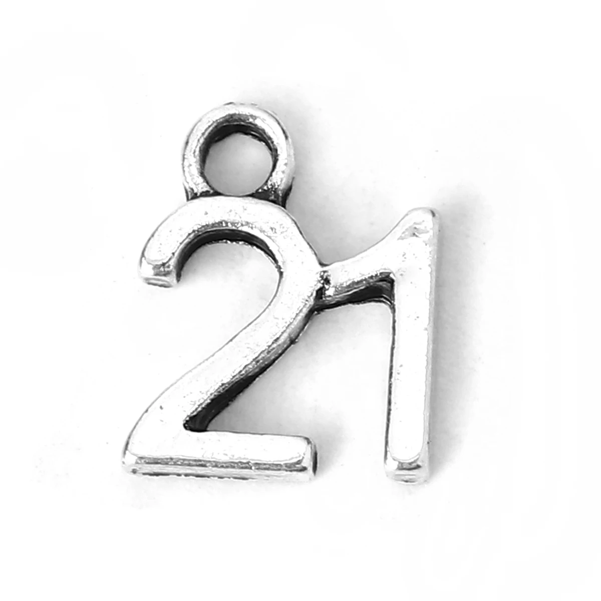 College Jewelry Charms Number Antique Silver Color Message \