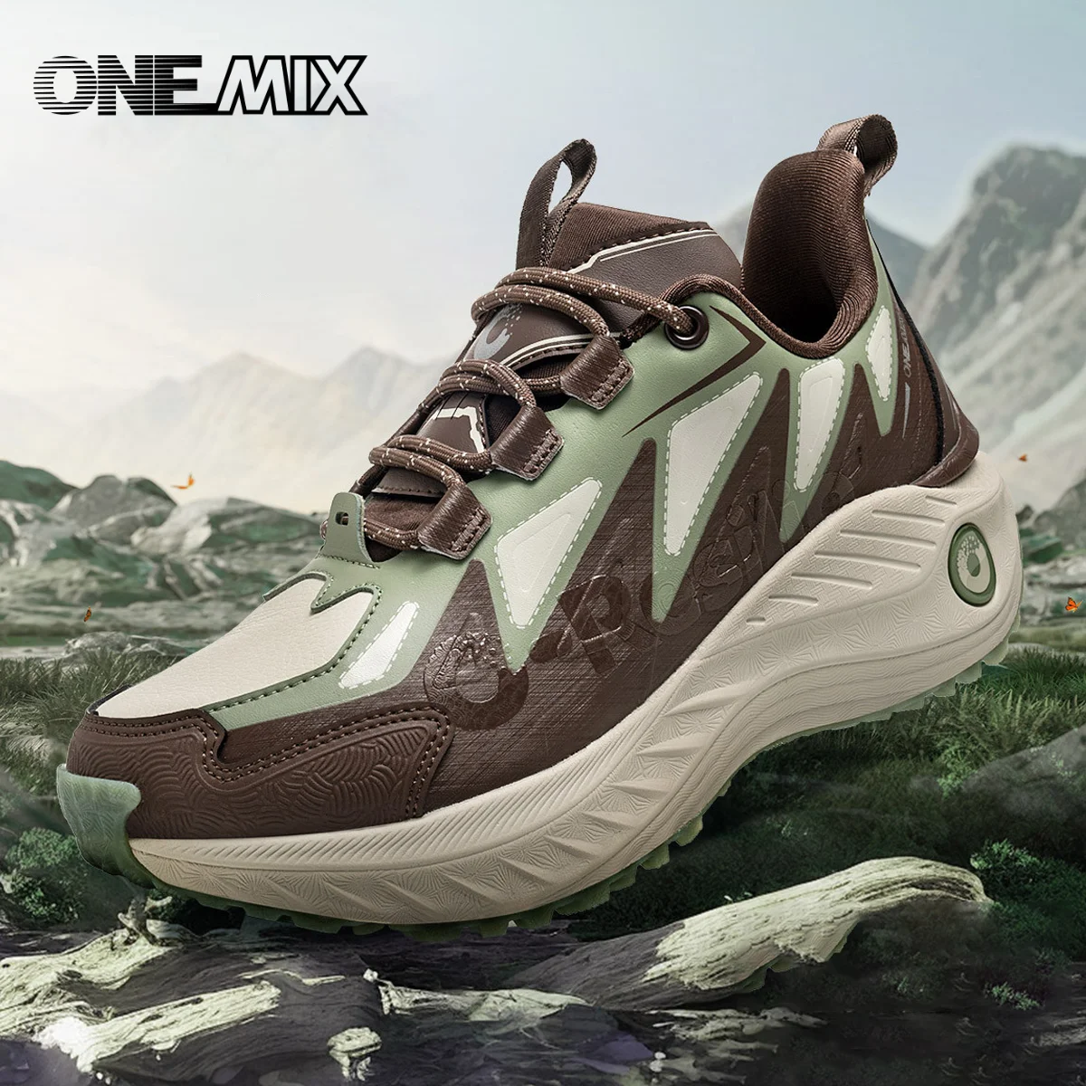 

ONEMIX Men Autumn Winter Casual Shoes Anti-slip And Wear-resistant Hiking Shoes Featuring a Soft And Elastic Shock Absorption