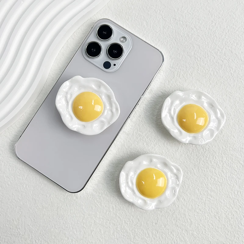 

Cute Creative Egg Phone Holder Foldable Socket Grip Tok holder For Magnetic IPhone Mac Samsung Safe Ring Finger Expanding Stand