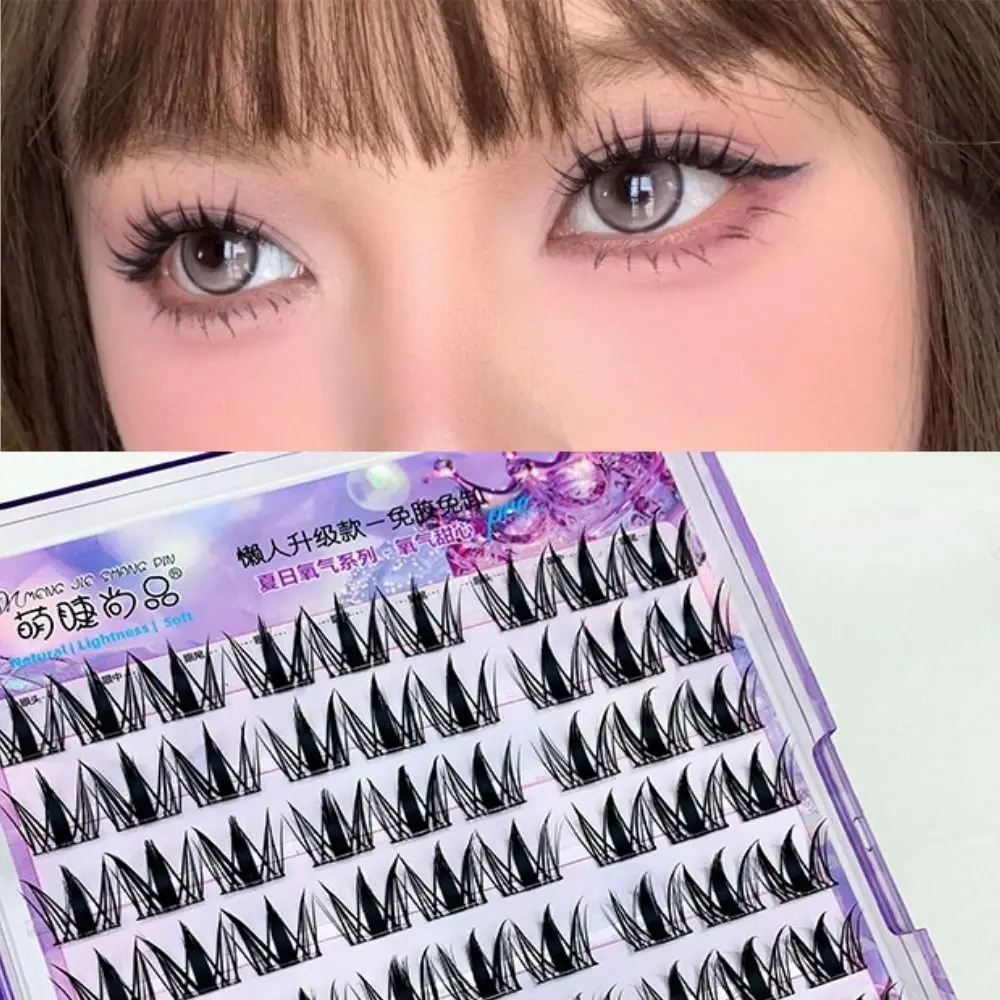 

Sweet Self Adhesive False Eyelashes Comic Eye Soft Glue Free Fake Eyelashes Long Lasting Curled Individual Fake Eyelashes Party