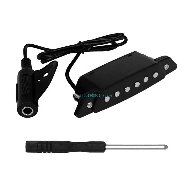 

T3LD 6-String SH-85 Soundhole Pickup EQ Preamp Pickup with Active Power for Folk Acoustic Guitar Ukulele Accessories