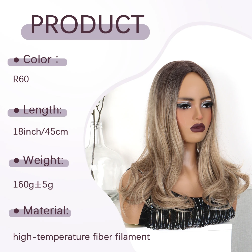 Synthetic Long Curly Top Hair Topper High‑Temp Fiber Invisible Hair Extension for Thinning Hair Women Daily Party Hair Accessory