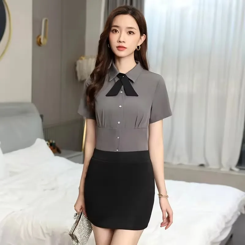 

Versatile Sexy Clothing Casual Foot Bath Technician Work Uniform Hotel Front Desk Uniform Club Set Princess Pleated Skirt