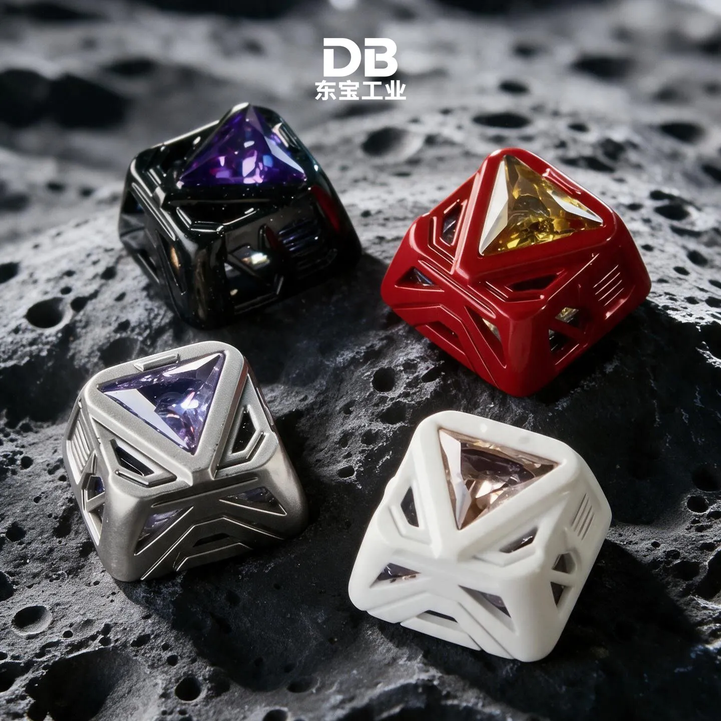 Custom Space Explorer Metal Keycap Zinc Alloy Laser Cut Shine Through MX Stem Single Artisan for Mechanical Keyboard Trek Style