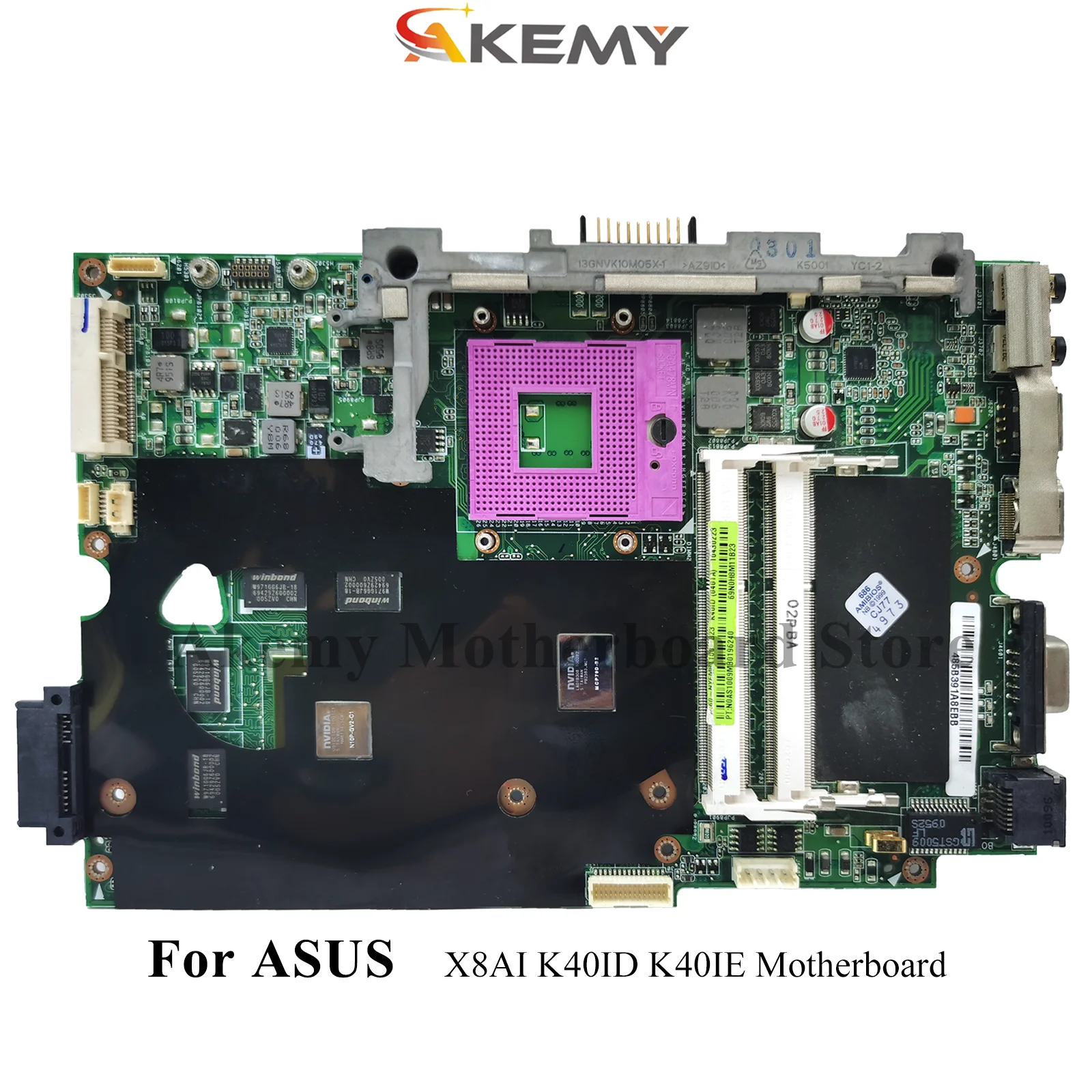 

K40ID Laptop Motherboard For ASUS K40I X8AI K40IN K40IJ K40ID K40IE Notebook Mainboard 100% tests OK fast shipping Top quality