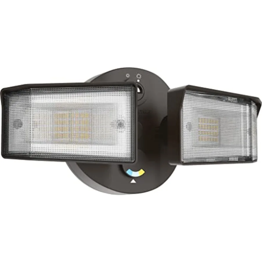 

HomeGuard 2-Light LED Outdoor Flood Lights Outdoor LED Lights Dusk to Dawn Sensor Adjustable Lumens Selectable Color Square Hea