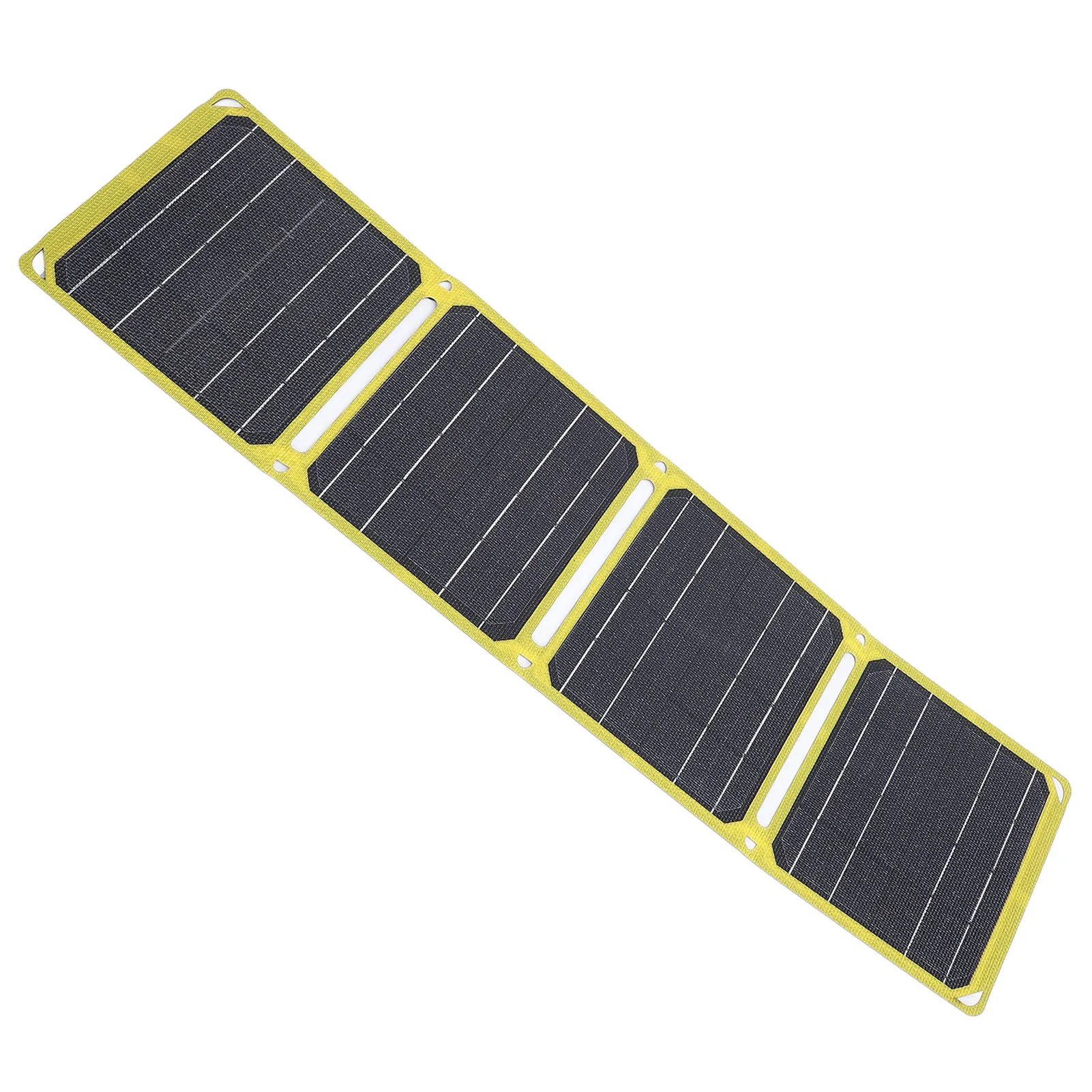 Portable Solar Panel Voltage Regulator Solar Charing Panel Fluorescent Yellow Monocrystalline Silicon Foldable ETFE for Hiking